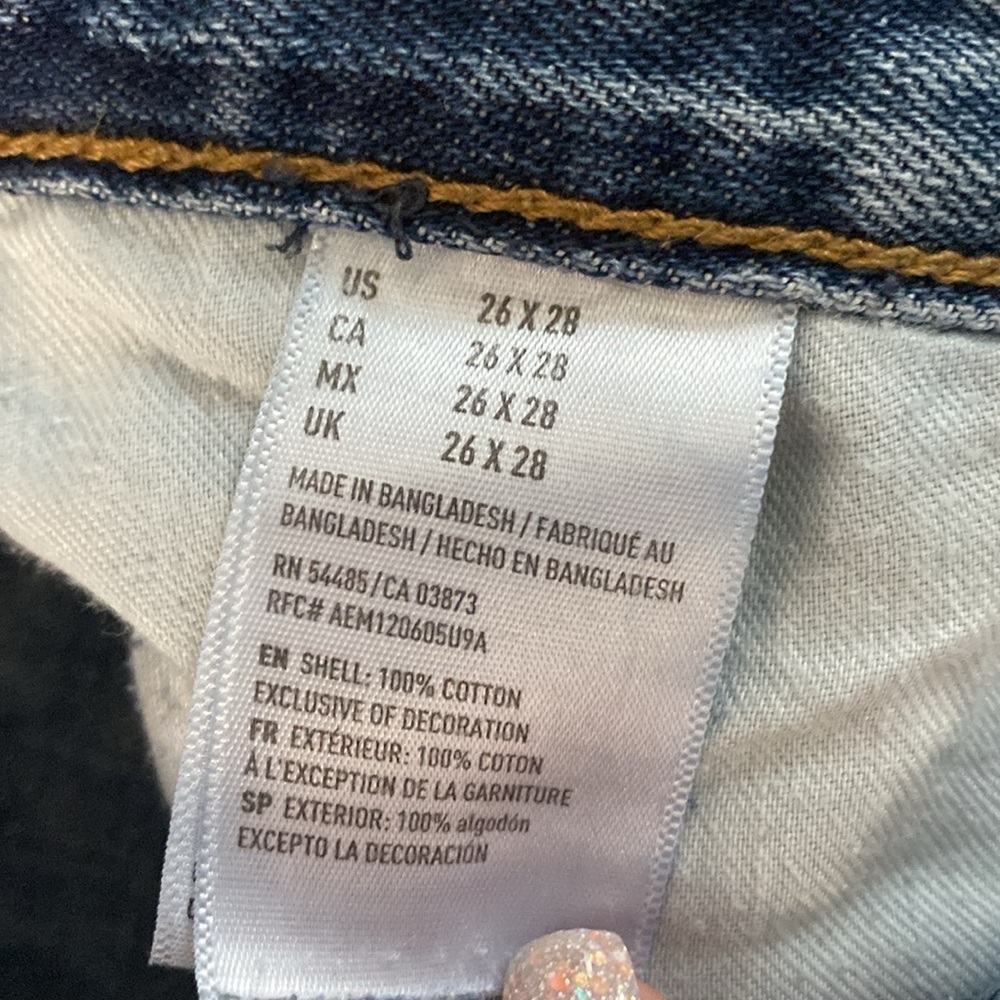 American Eagle Made to Last Original Straight Jeans Size 26x28 - Picture 9 of 9